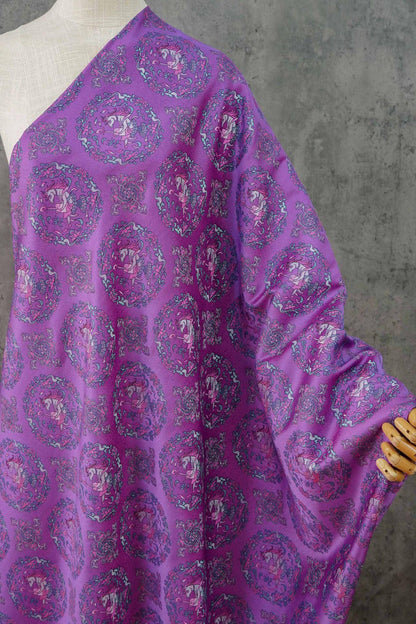 Elegant Purple Song Brocade Fabric ��� Subtle Textured Jacqua"Wide