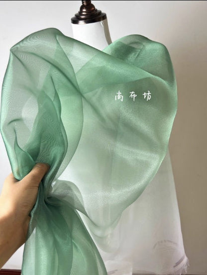 Gradient Organza Fabric: Colorful Wedding Dress Net Yarn, 59"W