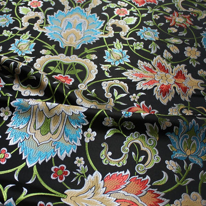 Floral Brocade Fabric: Chinese Mongolian Style, Upholstery & Sewing (29.5" Wide)