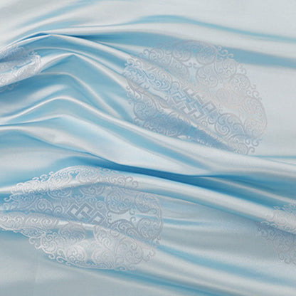 Mongolian Brocade Gown: Chinese Tibetan Style Rayon Fabric