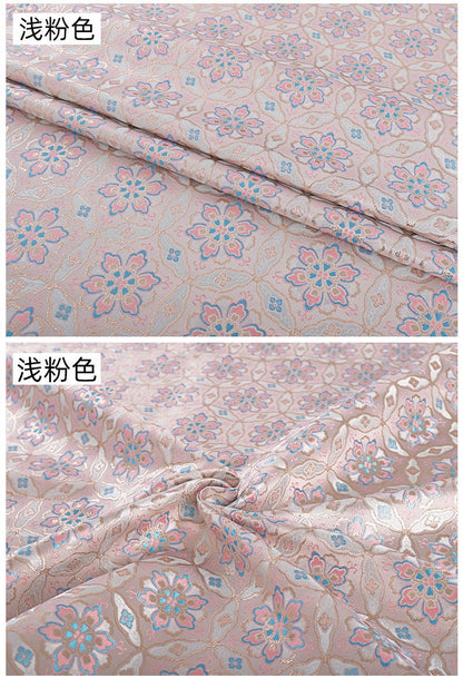 Floral Brocade Fabric: 59"W Dunhuang Baoxiang Style