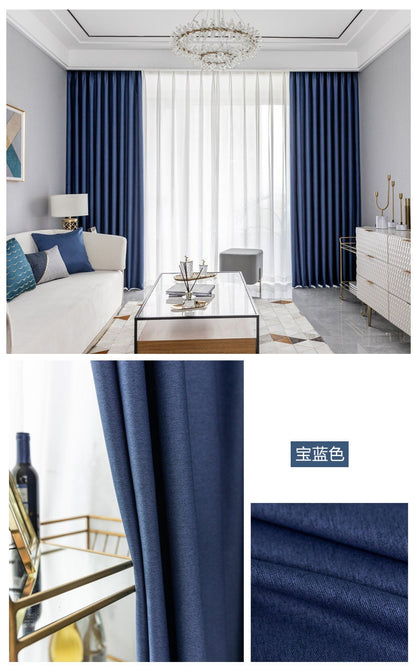 Blackout Curtain Fabric: Double-Sided Cotton Linen, Sunshade Insulation