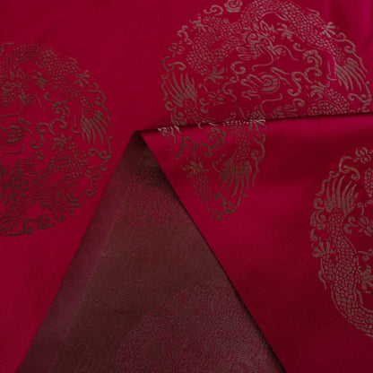 Chinese Dragon Brocade Fabric: Nylon Upholstery, Costume, Decor (29.5"W)