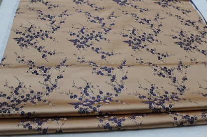 Plum Blossom Silk Brocade Fabric: Multicolored Cheongsam Qipao Material