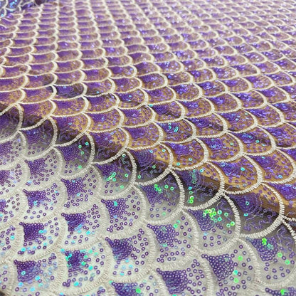 Gradient Sequin Mesh Fabric ��� Sparkling Embroidery for Co