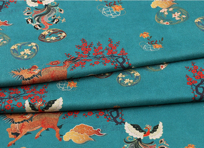 Floral Phoenix Micro Faux Suede Fabric: 59" Wide, Apparel & Decor