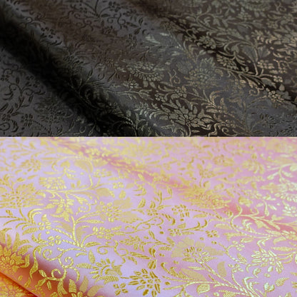 Brocart de soie à motif de fleurs de blé : largeur 114 cm, ameublement et couture – vendu au mètre