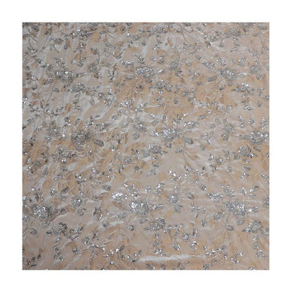 Tissu jacquard en velours brodé : matériau pour robe de bal de 140 cm de large