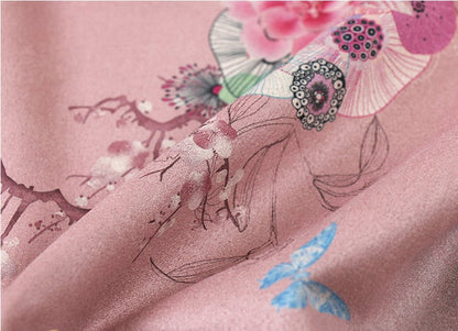 Floral Micro Suede Fabric: Upholstery, Costume, Apparel - 59"W