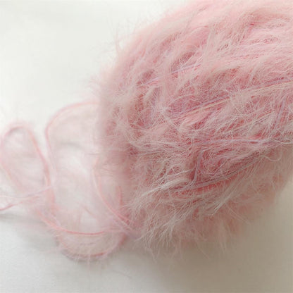 Pelote de laine en velours de vison faite à la main : fil à crocheter en laine fine mélangée