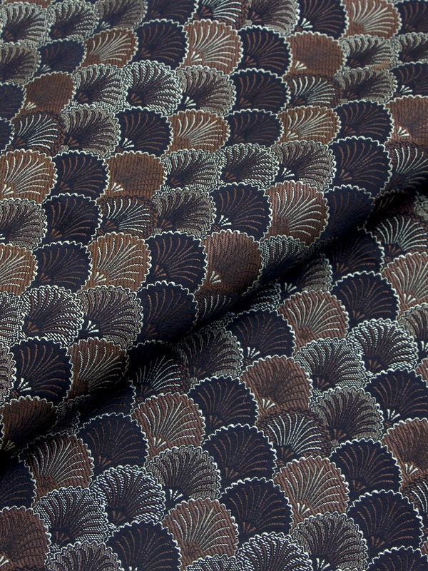 Japanese Fan Fabric: Silk Rayon Jacquard Brocade (29.5" Width)
