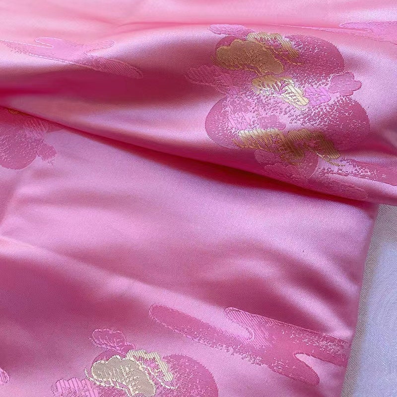 Nishijin Ori Rayon Fabric: Lucky Cloud Jacquard Brocade (59" Wide)
