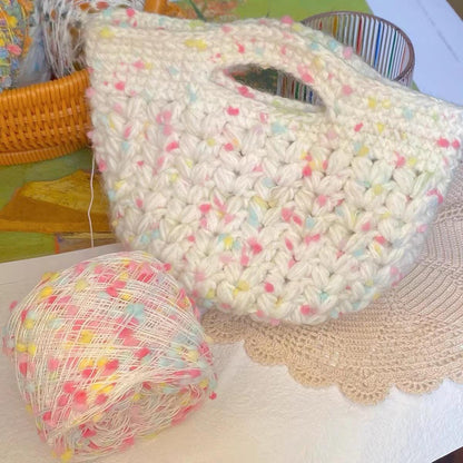 Handcrafted Candy-Colored Ping Pong Yarn: DIY Mixed Thread Wool Balls