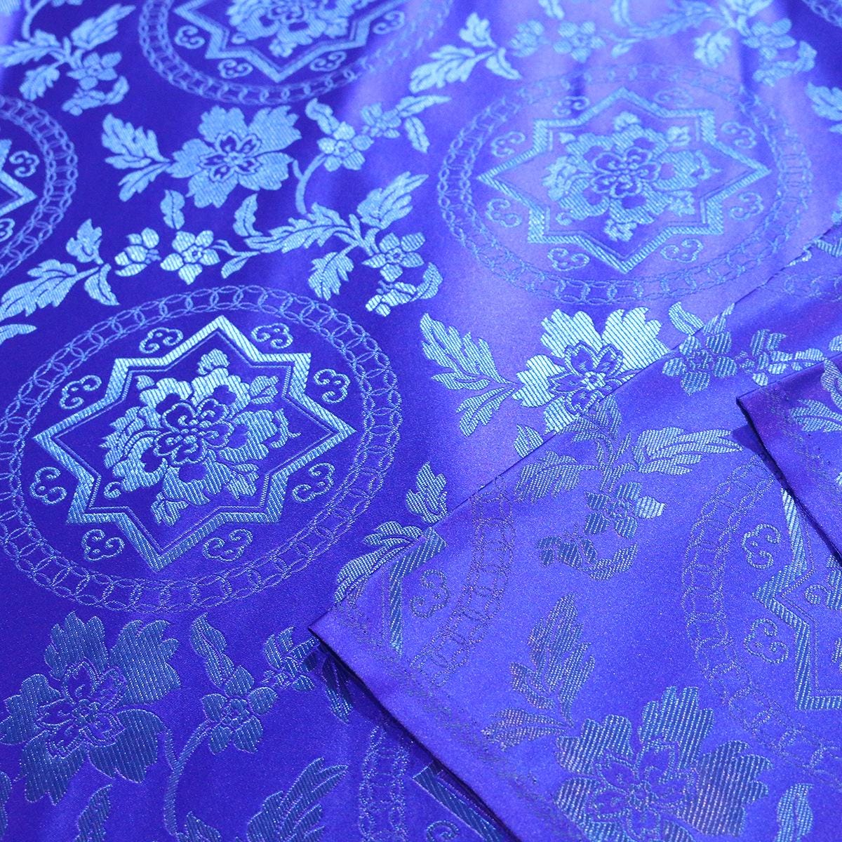 Floral Jacquard Brocade Fabric: Chinese Mongolian Style Rayon (29.5" Wide)
