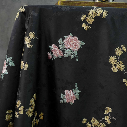 Floral Embroidery Brocade Fabric: 59" Emperor Tibetan Style