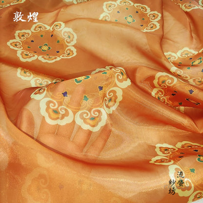 Printed Organza Han Fu Fabric: 59"W Designer Sheer Polyester