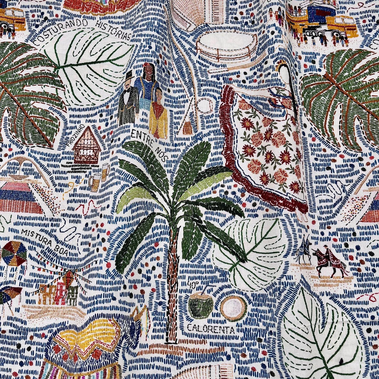 1960s Cartoon Print Cotton Fabric: Sewing, Quilting, Costume - 59"W