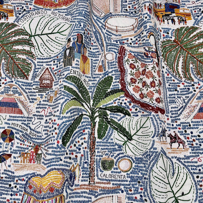 1960s Cartoon Print Cotton Fabric: Sewing, Quilting, Costume - 59"W