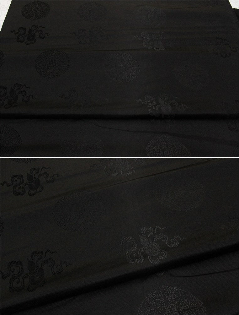 Jacquard Silk Brocade Fabric: Chinese Mongolian Style (29.5" Wide)
