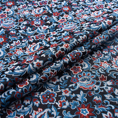 Floral Brocade Fabric: Silk Rayon Blend, Cheongsam Qipao Material (29.5" Wide)