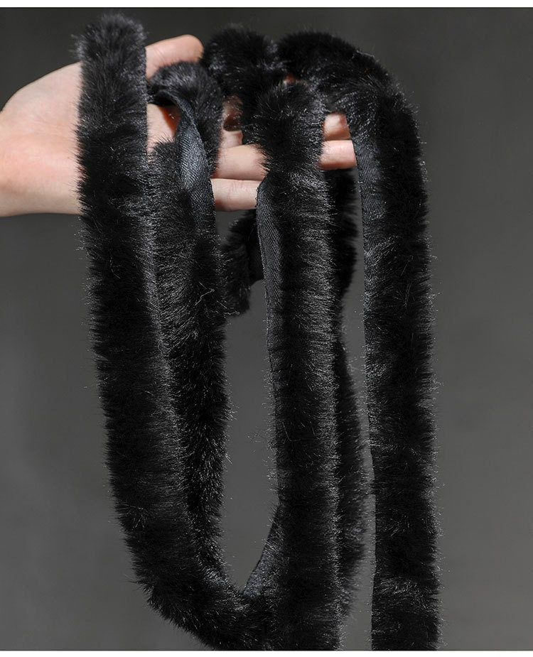 Faux Rabbit Fur Fabric Trim: 5.5cm Wide, DIY Crafts by the Yard