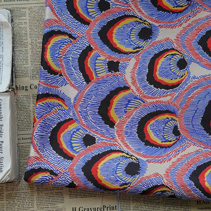 Tissu Plume de Paon : mélange de rayonne teint en fil, 150 cm de large – au mètre