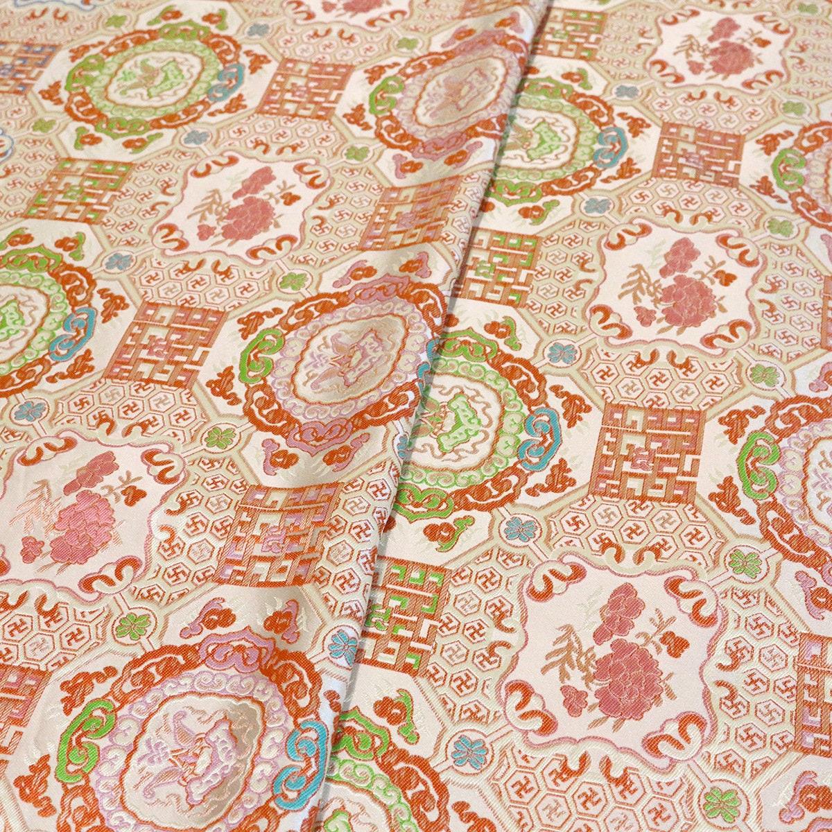 Brocade Rayon Fabric: 59"W Mongolian Tibetan Gown Material