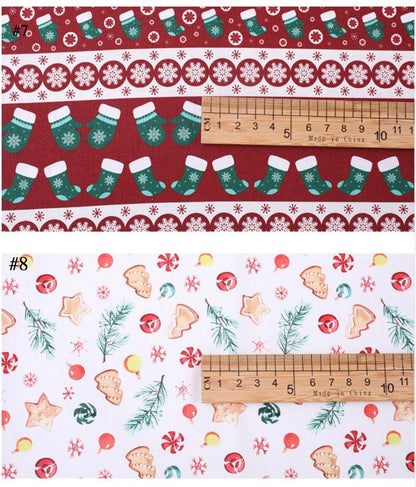 Christmas Santa 'Ho Ho' Print Cotton Fabric: Holiday Sewing, Costume, Decor