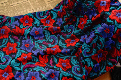 Floral Lurex Jacquard Fabric: 3D Flower Pattern, 62" Wide By 1 Meter