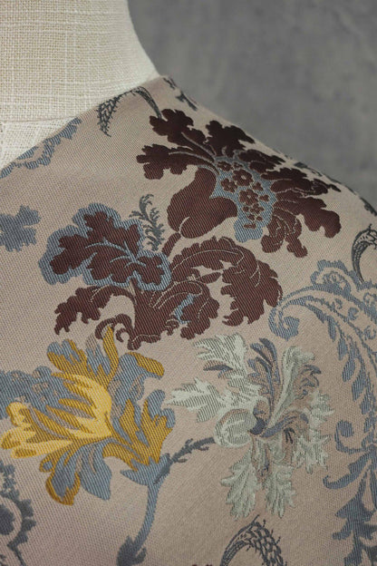 Gold Embossed Palace Jacquard Fabric: Damask Upholstery, Costume, Curtain - 59"W