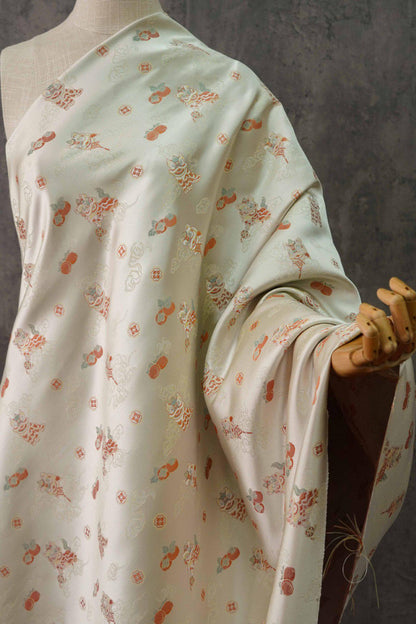 Lion Jacquard Brocade Fabric: 55"W Damask Upholstery, Costume, Decor