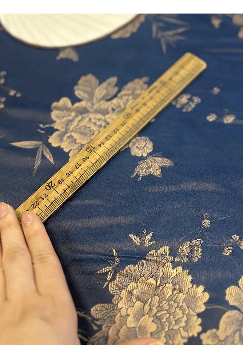 Floral Jacquard Brocade Fabric: Elegant Upholstery, Costume Sewing (59"W, By the Meter)