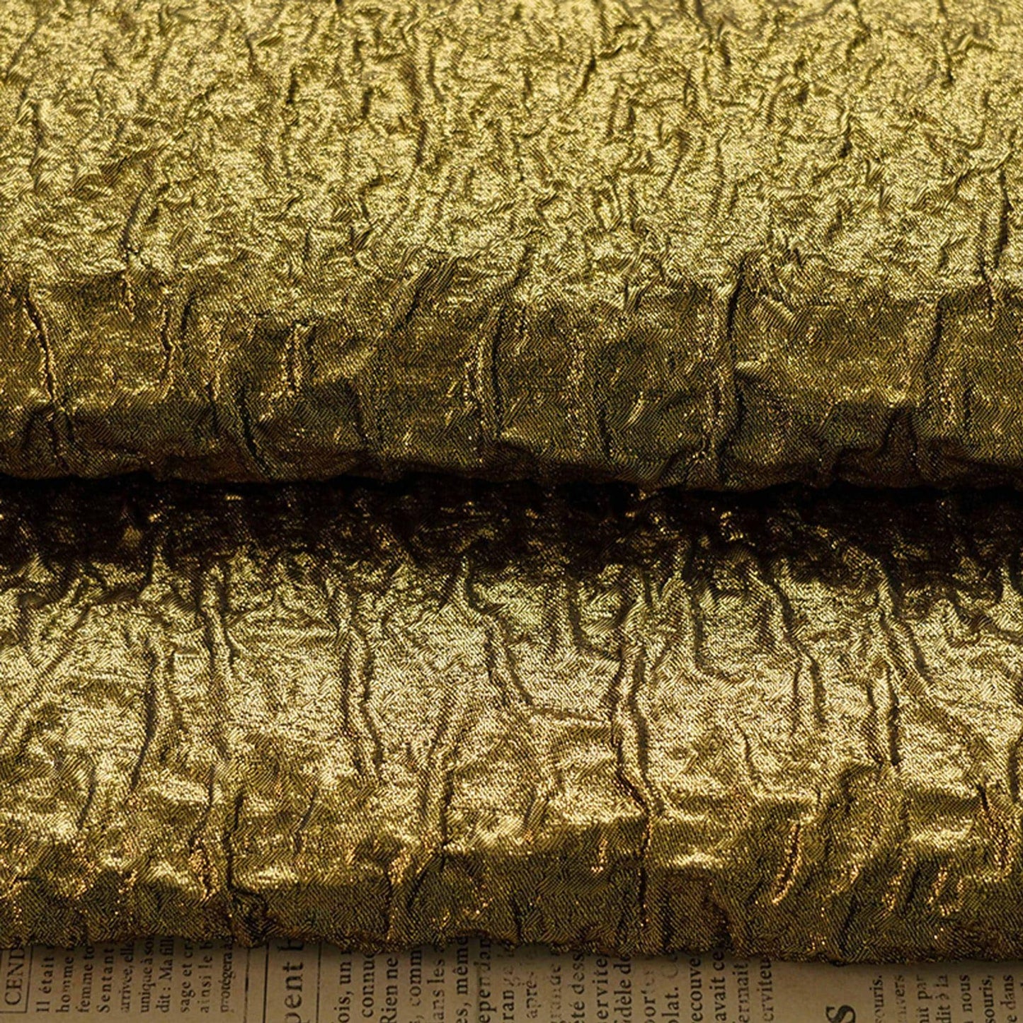 Gold Jacquard Fabric: 3D Texture Prom Dress & Upholstery Sewing Fabric, 54" Wide