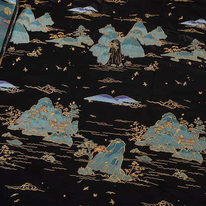 55" Landscape Painting Brocade Fabric: Emperor Tibetan Style