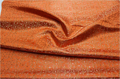 Floral Chinese Brocade Fabric: Silk Rayon Blend, 35" Wide