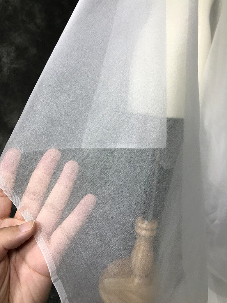 Dyeable 100% Silk Organza Fabric: 6 Momme, 45" Wide