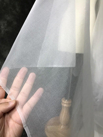 Dyeable 100% Silk Organza Fabric: 6 Momme, 45" Wide