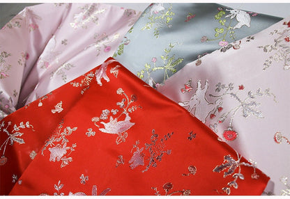 Rabbit Jacquard Brocade Fabric: 57"W Silk Rayon Damask