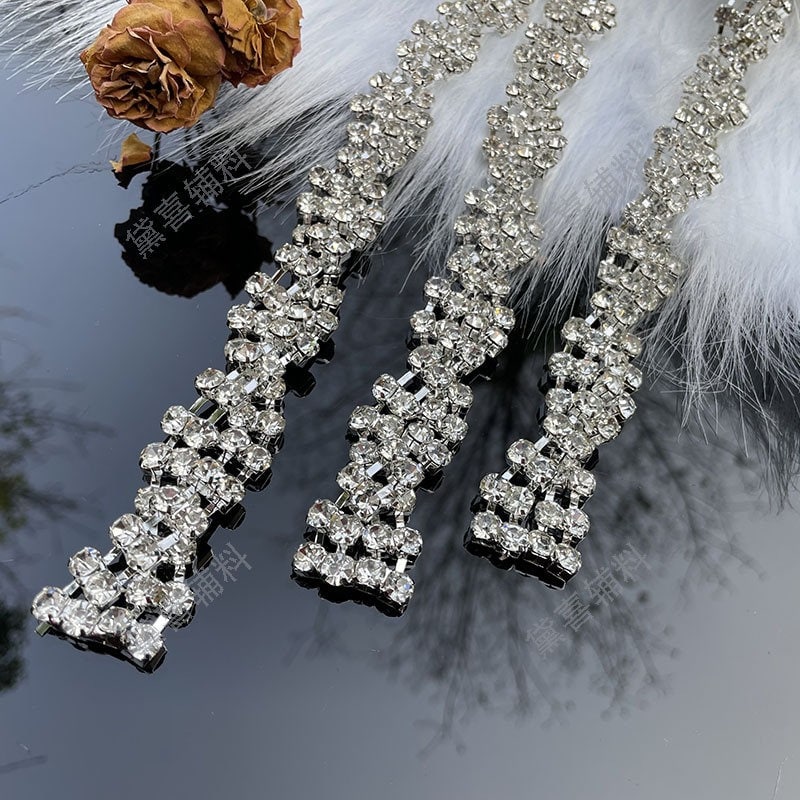Bridal Rhinestone Applique: Crystal Wedding Belt Decorations