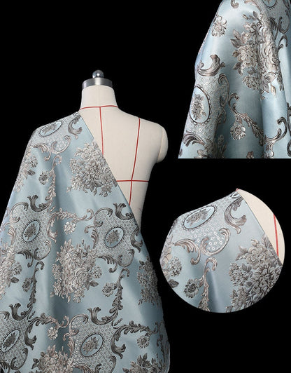 Palace Style Brocade Jacquard Fabric: 55"W Polyester Drapery, Upholstery & Costume