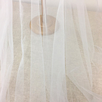 Ivory Tulle Fabric: Stiffened Nylon Veil, Prom & Costume Fabric (118" Wide)