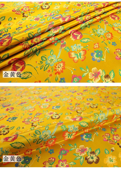 Tissu brocart papillon : jacquard de soie et rayonne de 114 cm de large