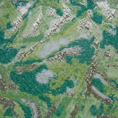 Tissu jacquard à motif ondulé : fil or et argent, tissu texturé pour robe (150 cm)