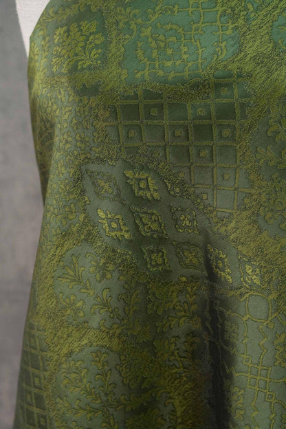 Green Vine Scroll Jacquard Decorative Fabric ��� Home Decor, Upholstery, Bags, Craf"Wide
