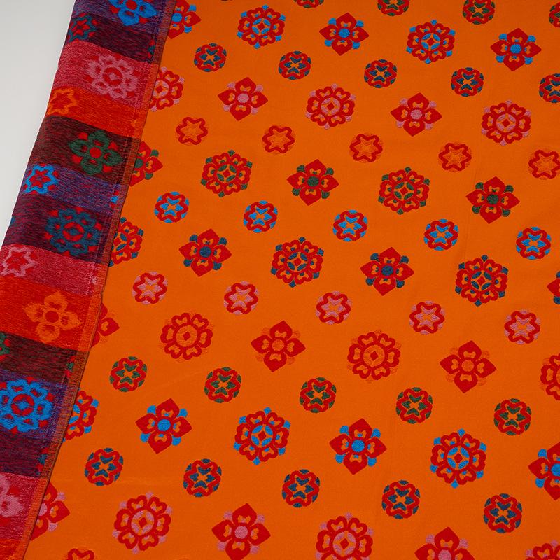 Tissu brocart à motifs floraux : satin jacquard Baoxiang coloré - 150 cm de large