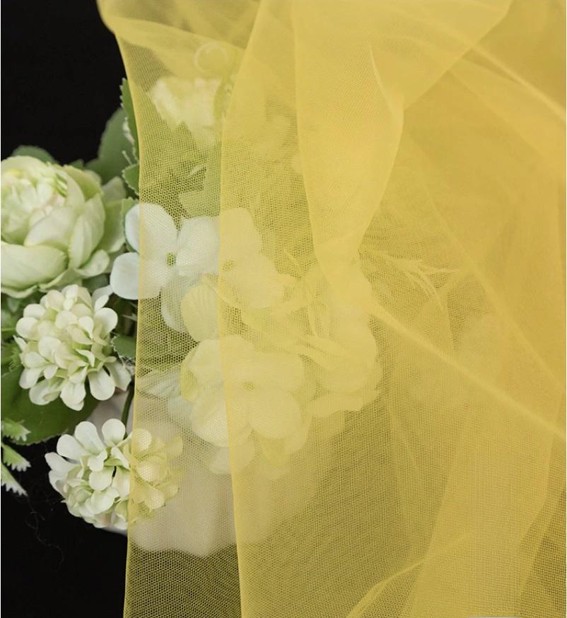 Yellow Sheer Mesh Fabric ��" Gauze for Draping & Decor