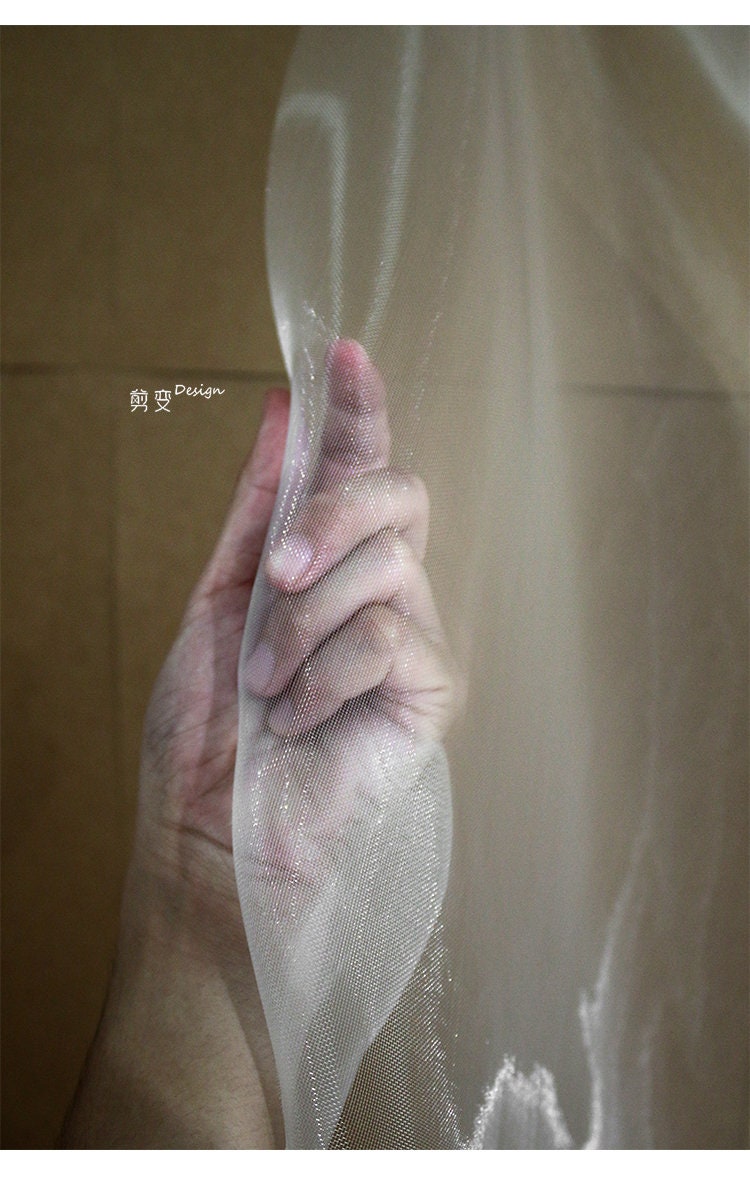 Stiffened Nylon Fabric: See-Through Modeling Material, 53" Wide