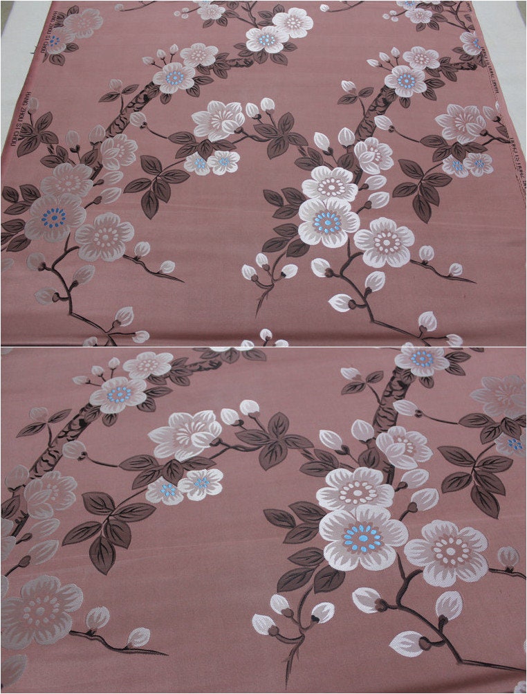 Plum Blossom Brocade Fabric: 29.5" Wide Silk Rayon Jacquard