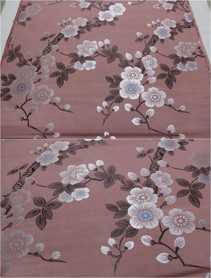 Plum Blossom Brocade Fabric: 29.5" Wide Silk Rayon Jacquard
