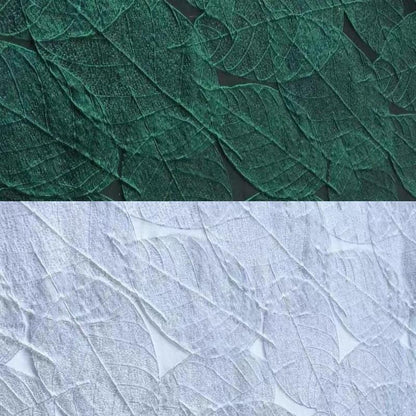 Metallic Leaf Jacquard Fabric: 3D Texture, 59" Wide, Upholstery & Sewing